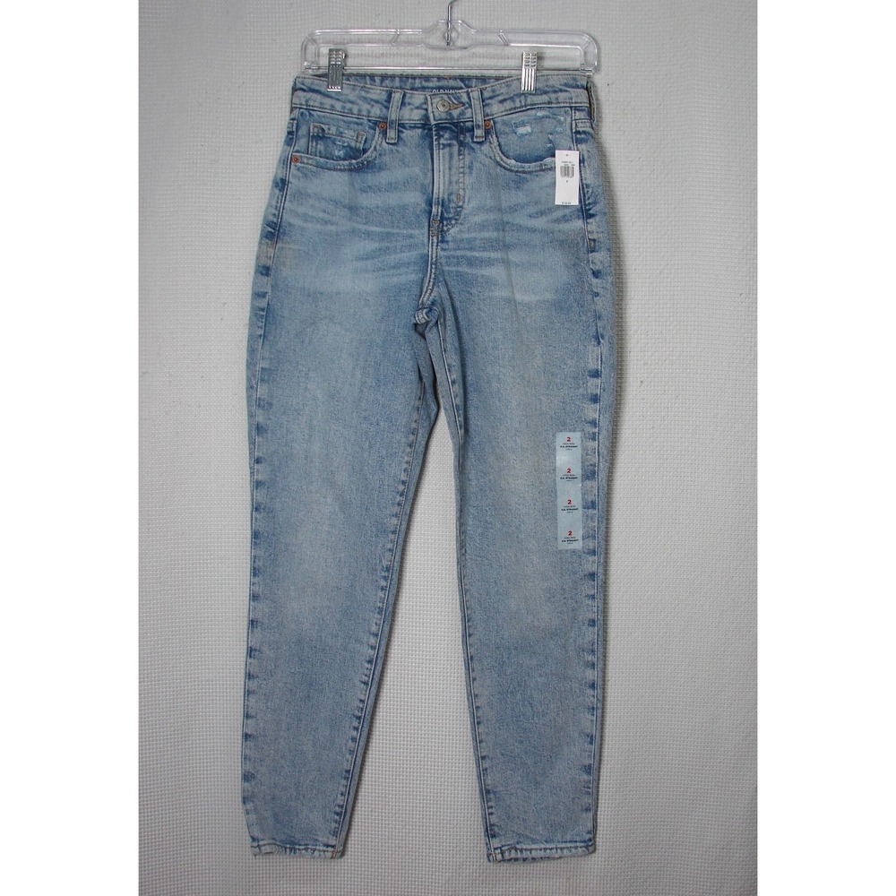 New Old Navy O.G. Straight Ankle High Rise Blue Jeans Size 2 Light Wash Classic